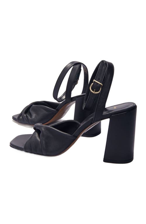 Maje Plain Leather Sandals With Heels In Black