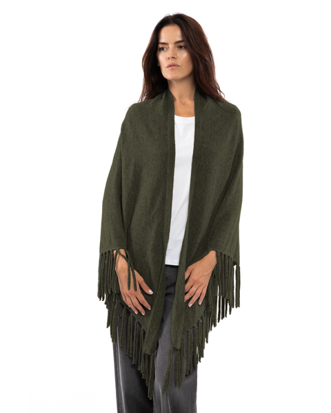 Pure Cashmere Fringe Wrap