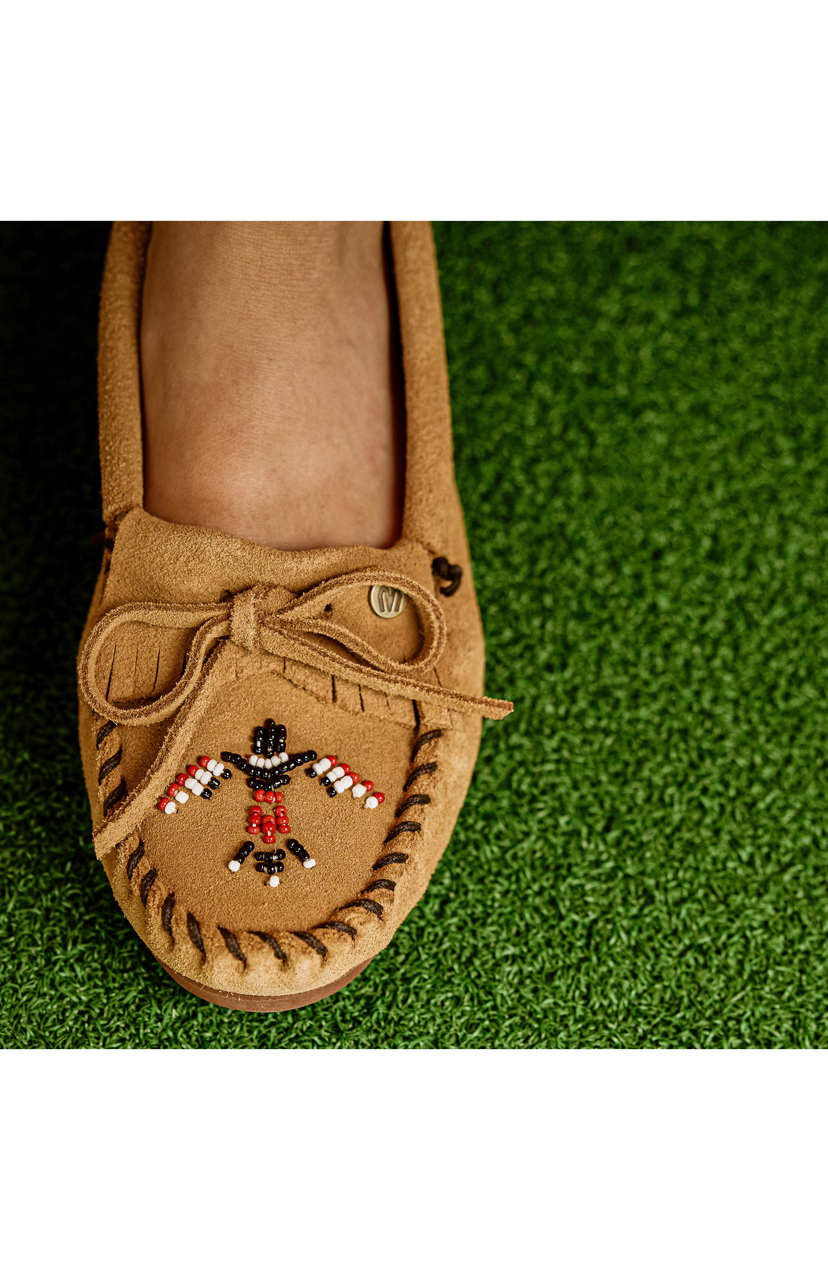 x Lucie Skjefte Thunderbird 'Animikii' Slipper, Alternate, color, TAUPE