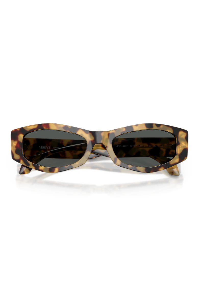 54mm Irregular Sunglasses, Alternate, color, BROWN YELLOW HAVANA/ DARK GREY