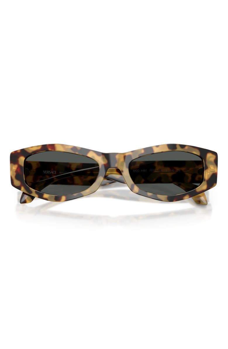 Versace 54mm Irregular Sunglasses, Alternate, color, Brown Yellow Havana/ Dark Grey
