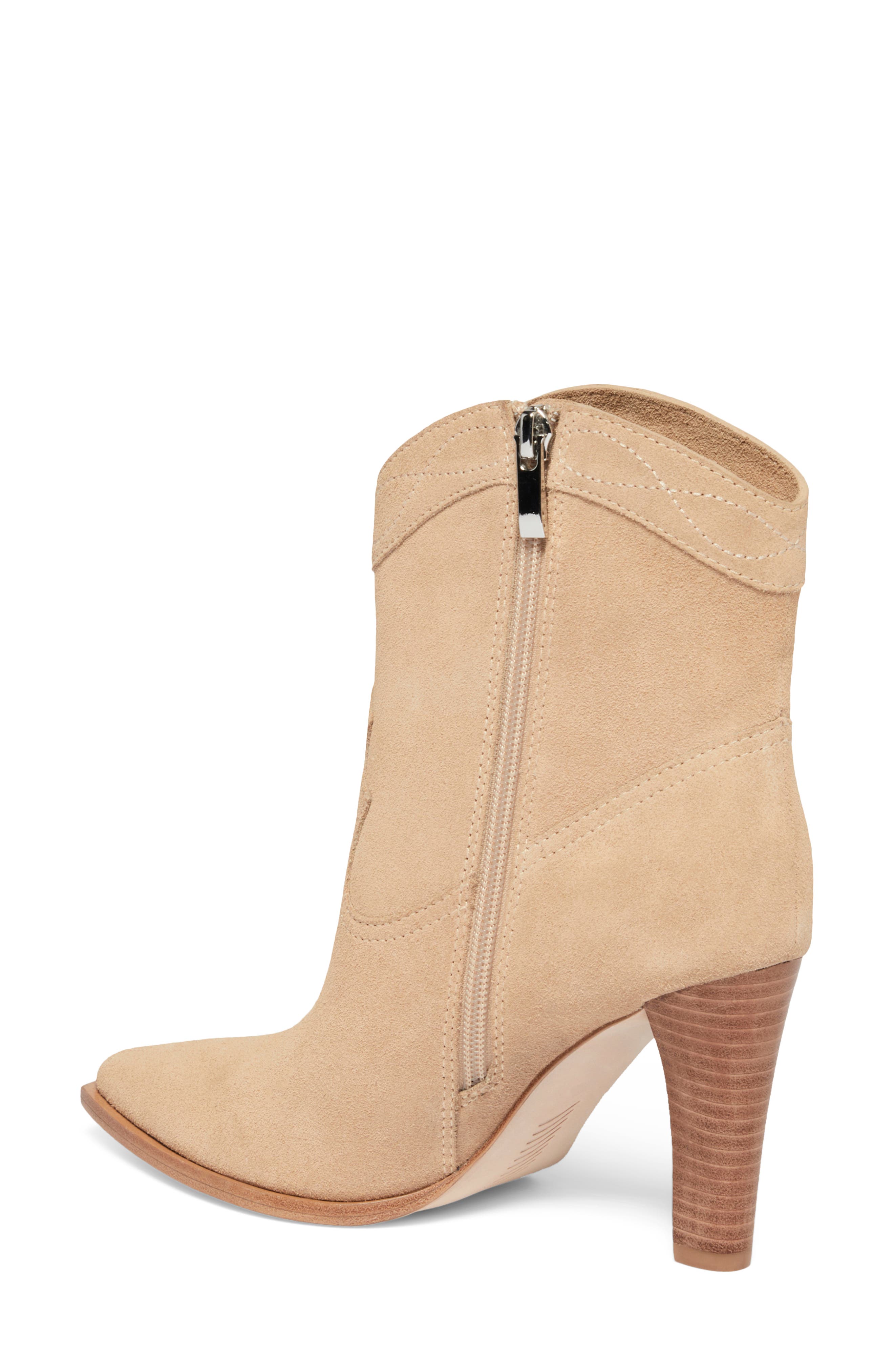 Lacey Pointed Toe Bootie, Alternate, color, SAND
