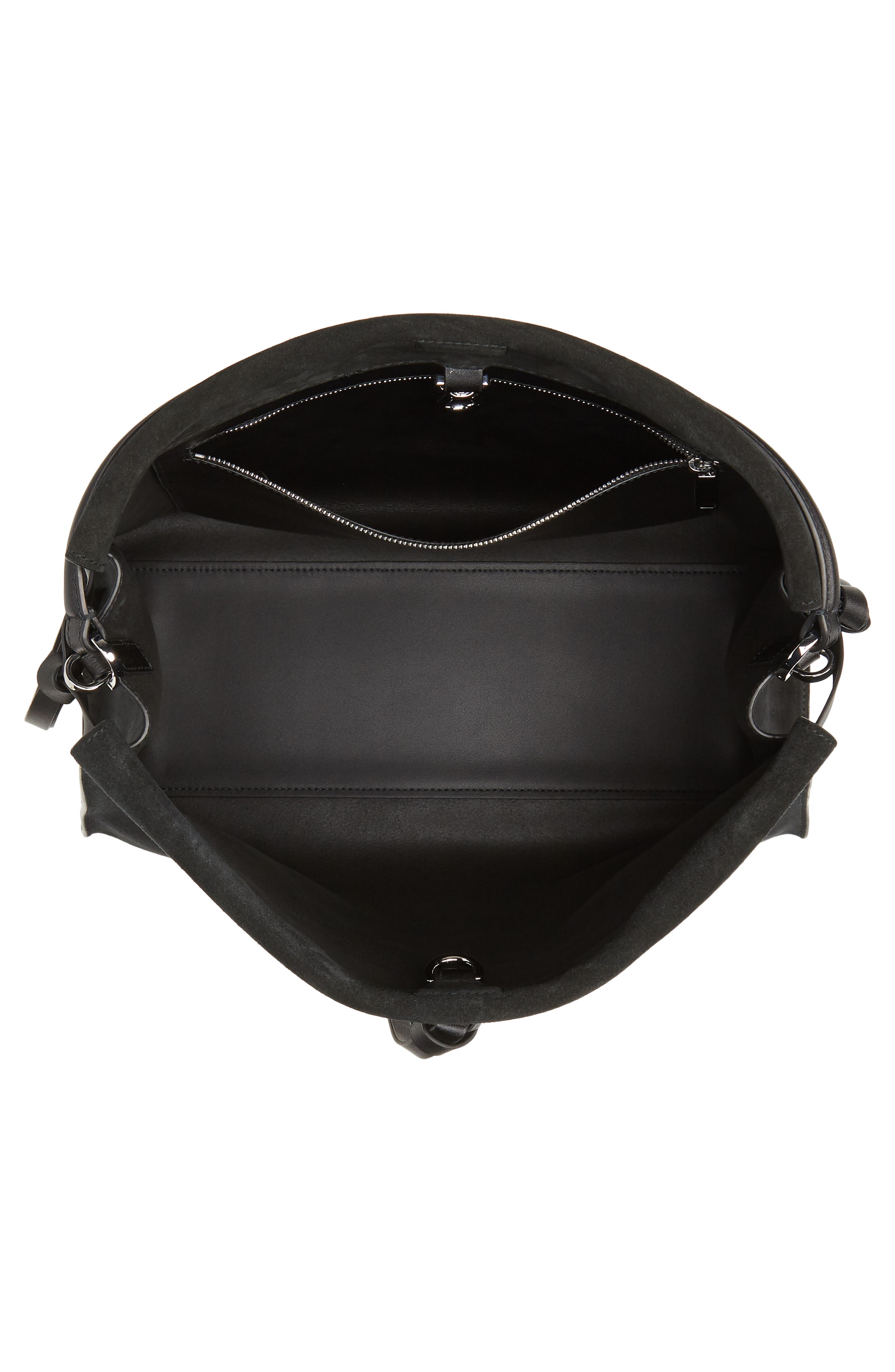 BOSS Katlin Small Suede Tote, Alternate, color, 