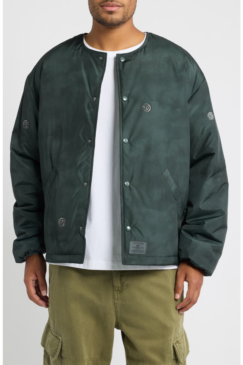 Reed Relaxed Liner Jacket, Main, color, DEEP FOREST PIN PRINT