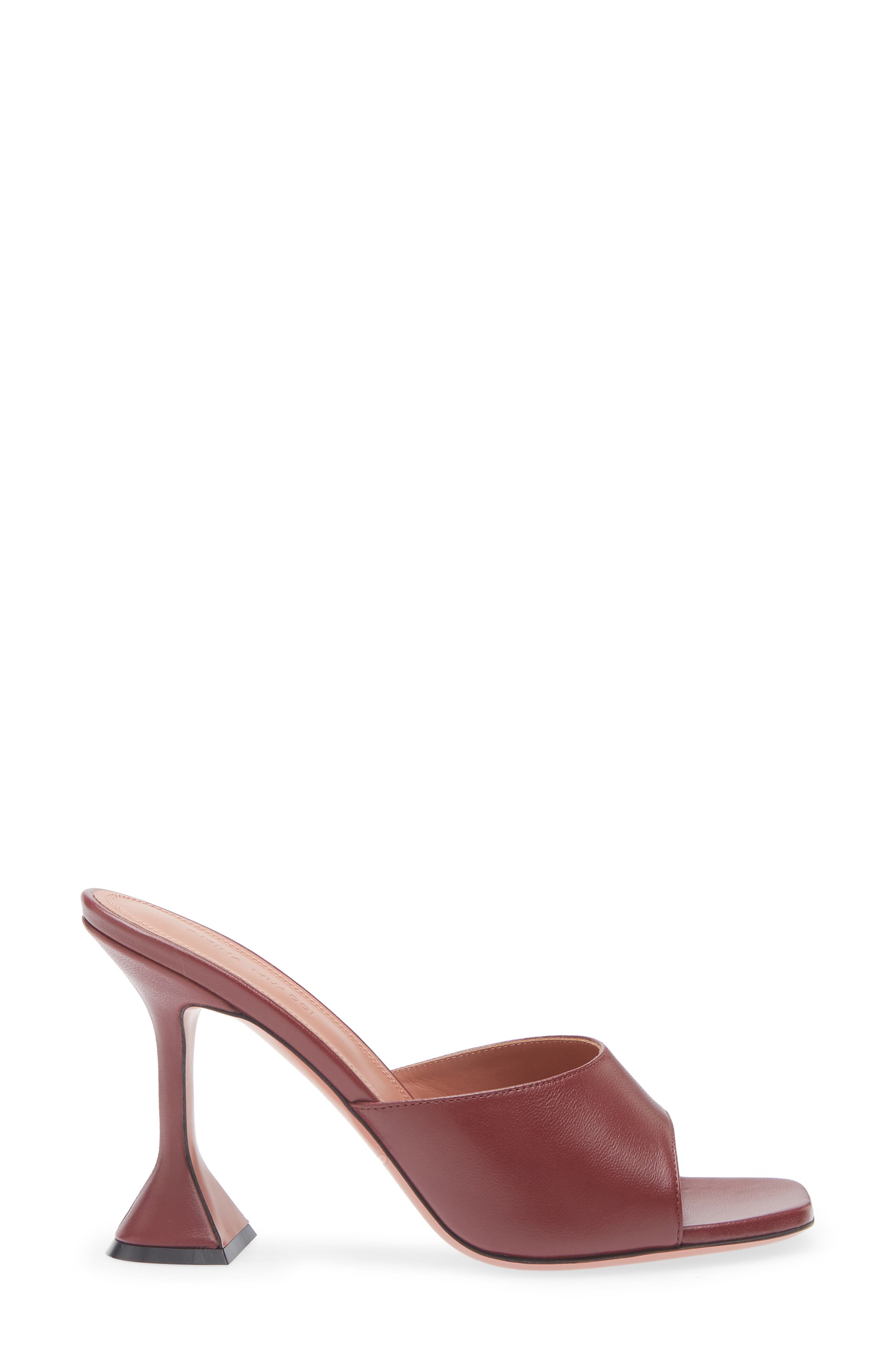 Amina Muaddi Lupita Slide Sandal, Alternate, color, Wine Nappa