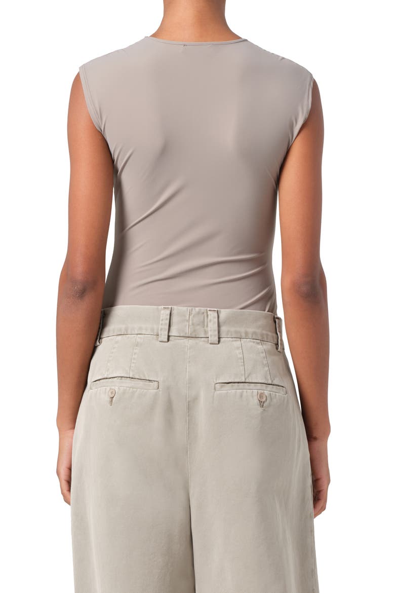 Aura Cap Sleeve Bodysuit, Alternate, color, ALUMINUM