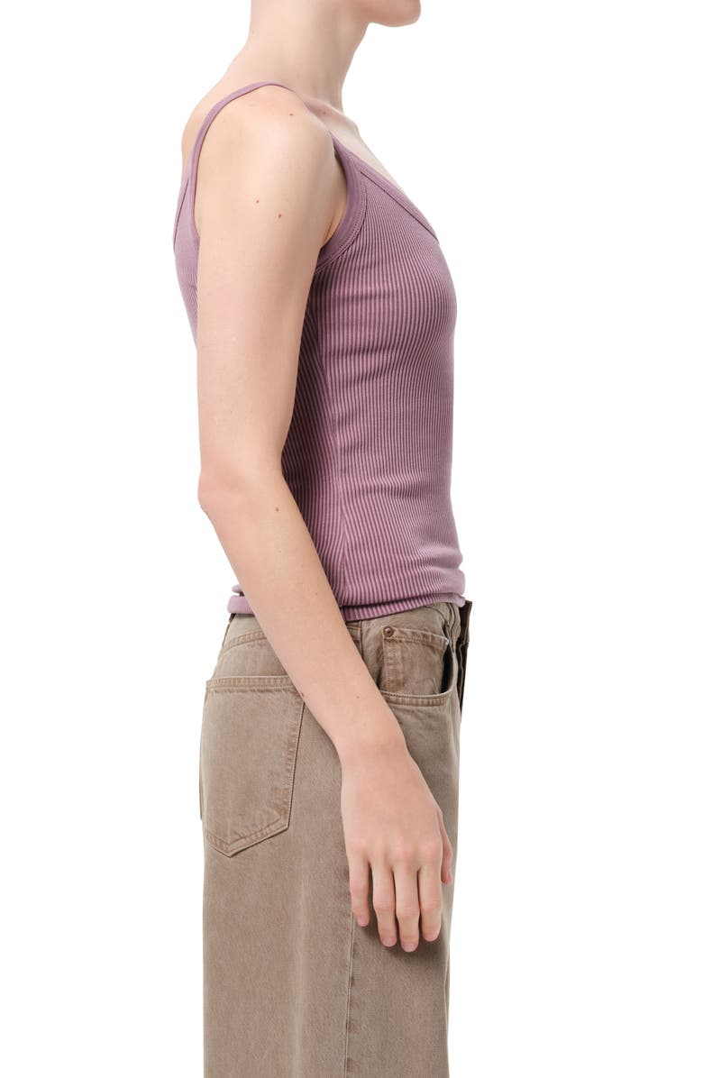 AGOLDE Jordan V-Neck Tank, Alternate, color, Glaze Md Purple Mauve