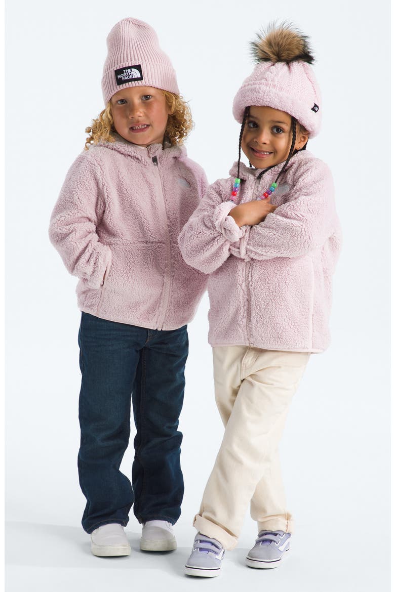 Kids' Campshire Ear Appliqué Fleece Zip Hoodie, Alternate, color, PALE BLOSSOM