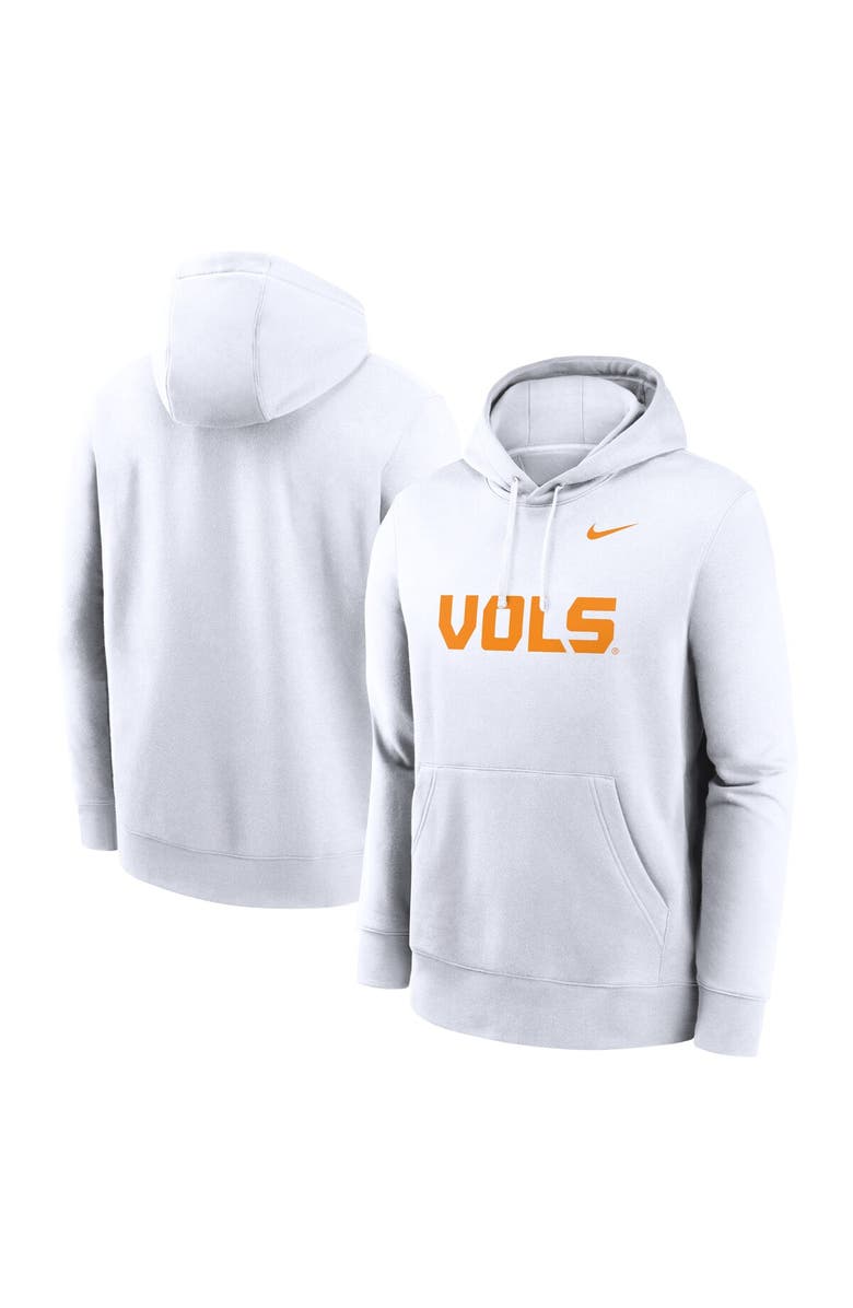 Nike Men's Nike White Tennessee Volunteers Primetime Alternate Logo Club Fleece Pullover Hoodie, Main, color, White