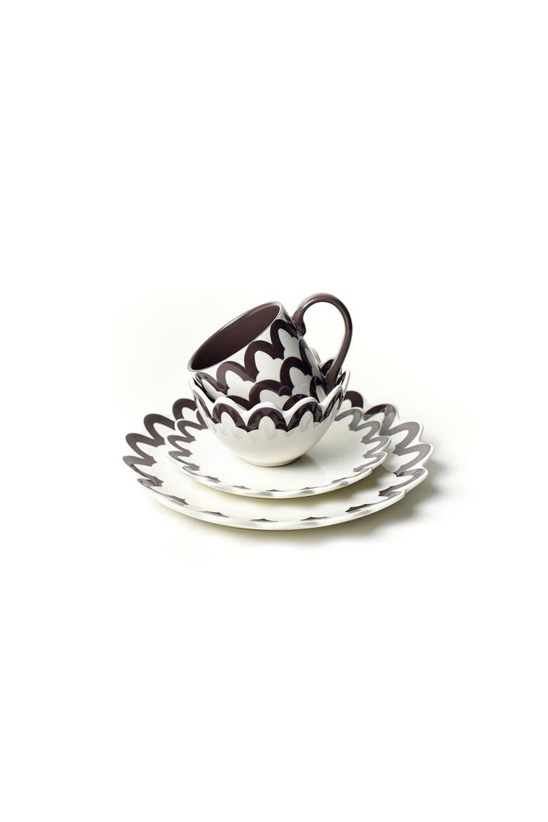Russet Arabesque 4 Piece Place Setting, Alternate, color, Brown
