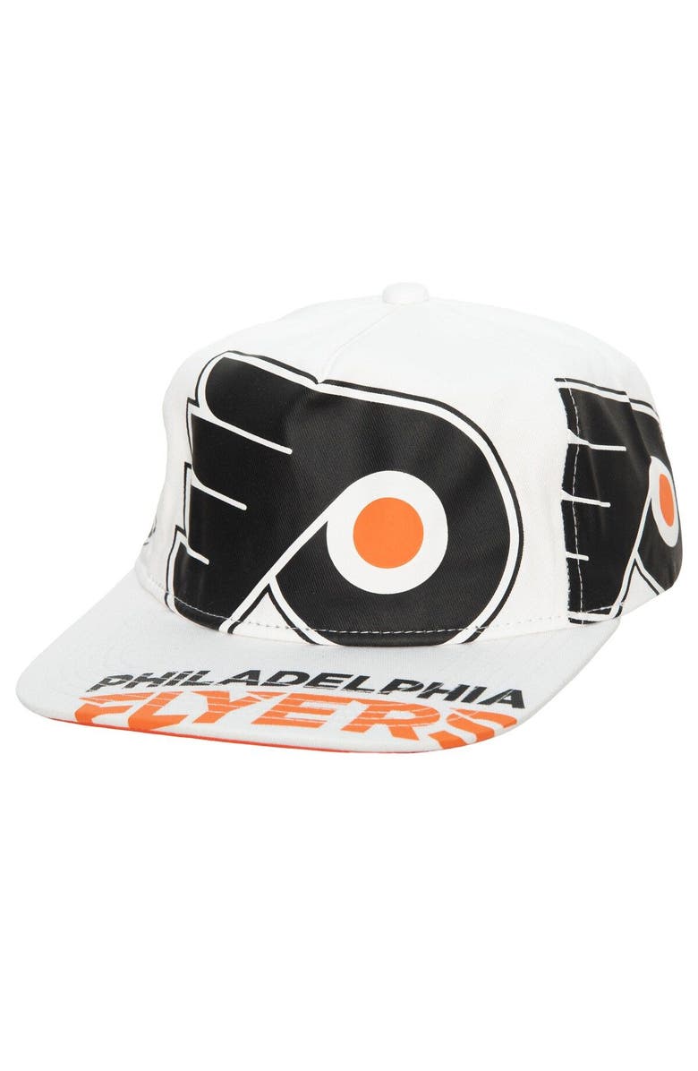 Mitchell & Ness Men's Mitchell & Ness White Philadelphia Flyers In Your Face Deadstock Snapback Hat, Main, color, White