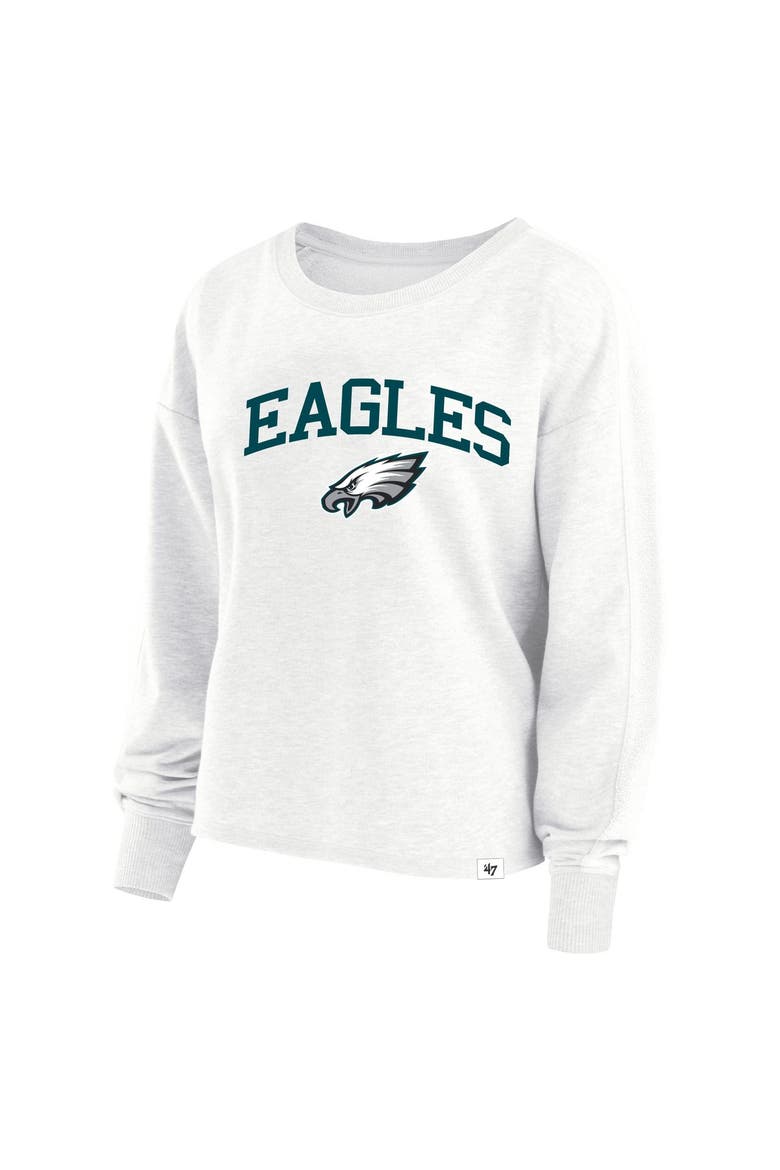 Women's '47 Ash Philadelphia Eagles Plus Size Sydney Arch Game T-Shirt, Main, color, Ash