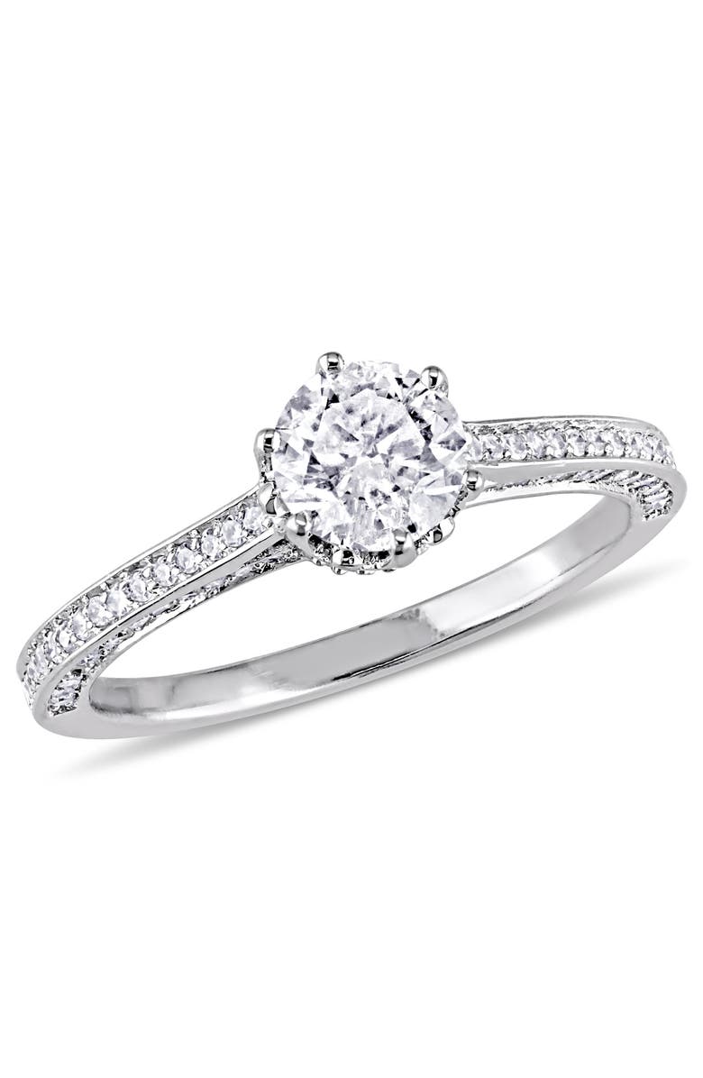 Julianna B. 1 CTW Diamond Multi-Prong Engagement Ring 14k, Main, color, 14K White Gold