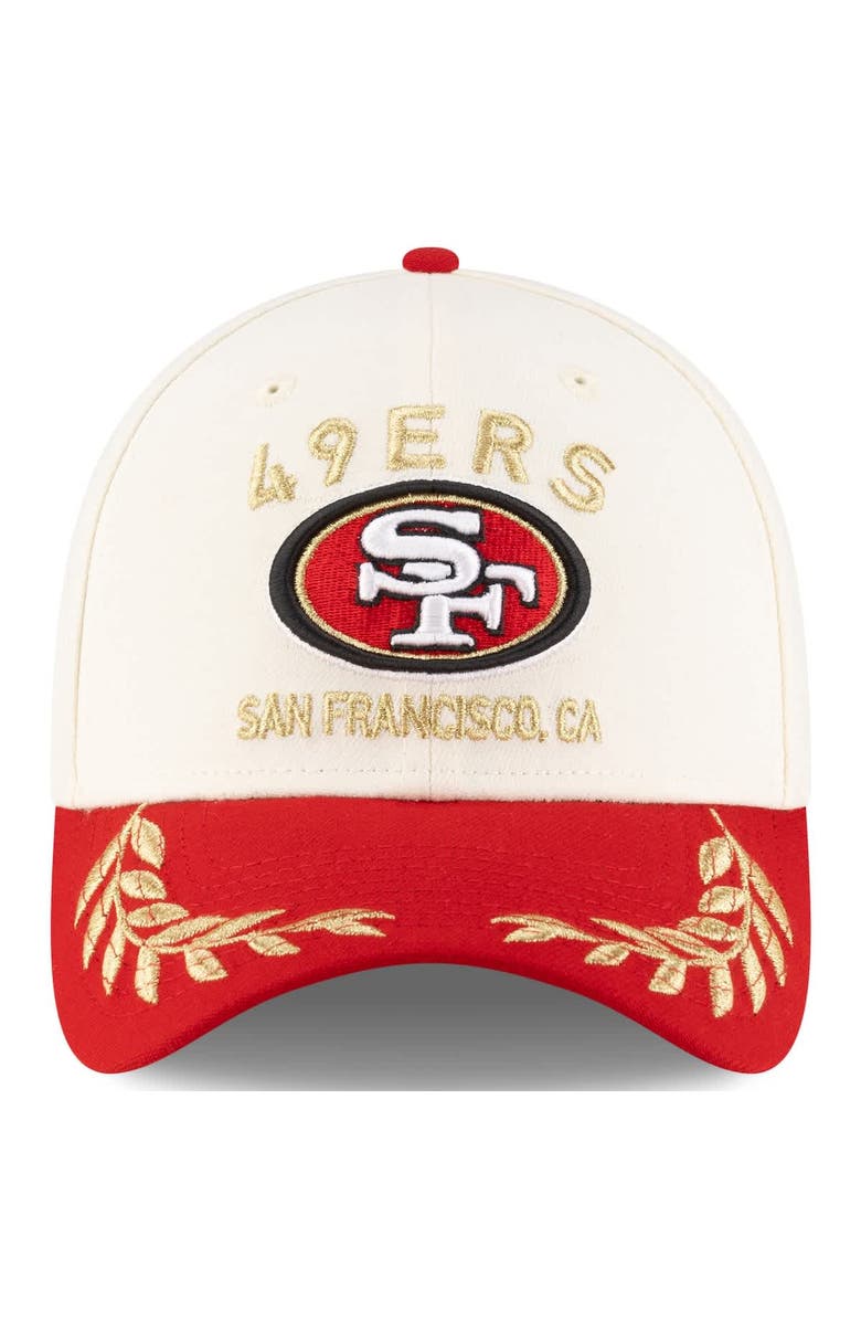 New Era Men's New Era Cream/Scarlet San Francisco 49ers 2025 NFL Draft 39THIRTY Flex Hat, Alternate, color, Cream
