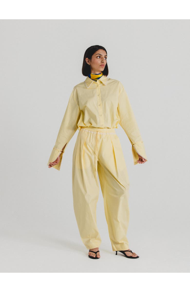 Alas Cotton Poplin Pants, Alternate, color, Butter Yellow