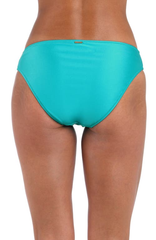 L Agence Nicole Solid Classic Bikini Bottoms In Aqua