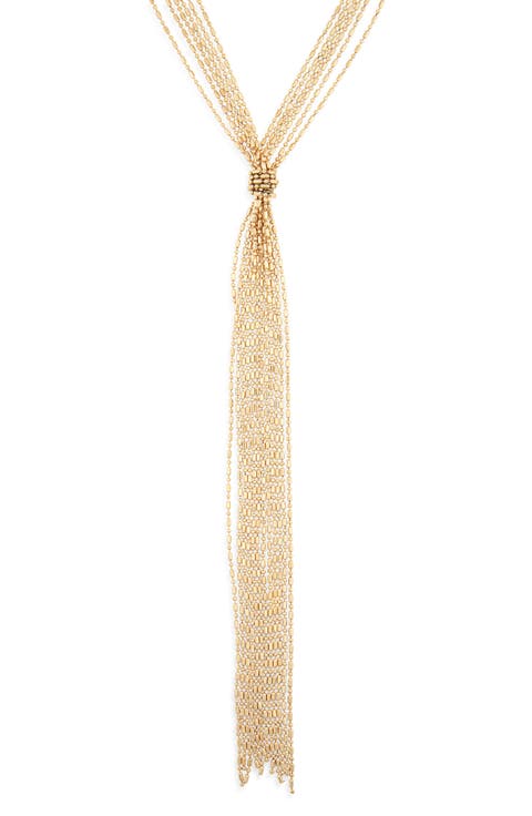 Multistrand Bead Chain Y-Necklace