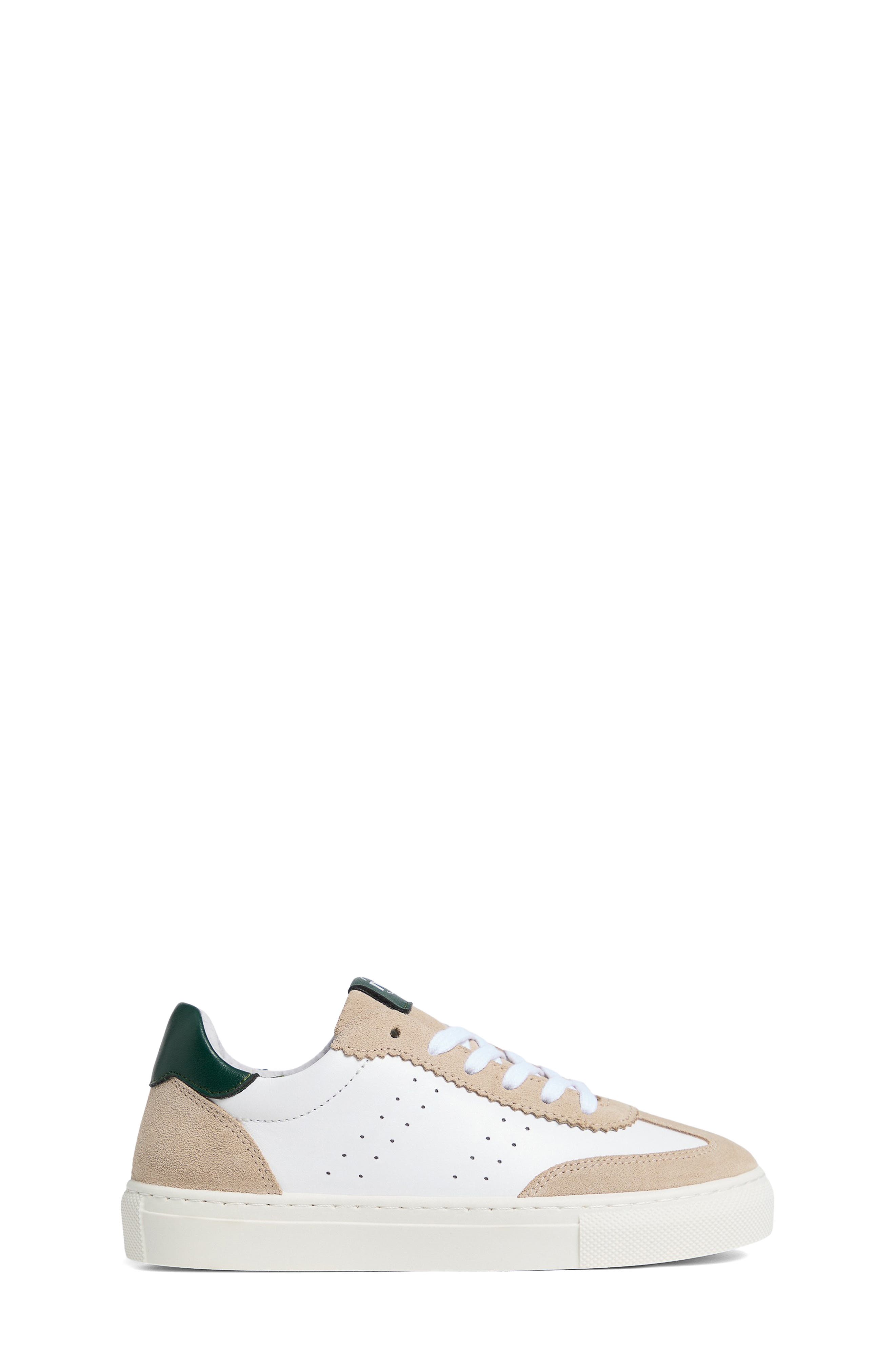 NeroGiardini Retro Low Top Sneaker, Alternate, color, White/ Taupe/ Green