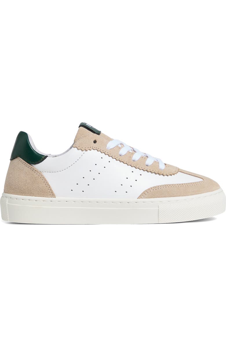 NeroGiardini Retro Low Top Sneaker, Alternate, color, White/ Taupe/ Green