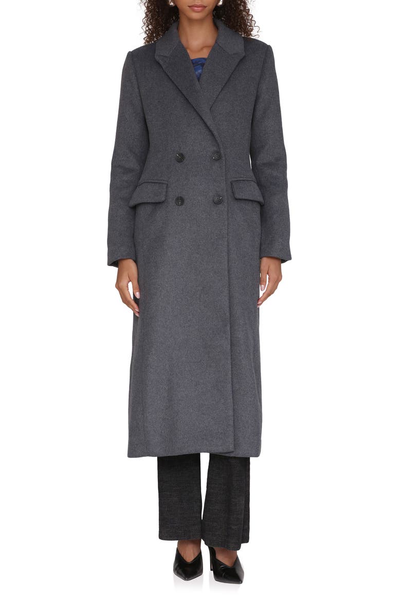 Relaxed Double Breasted Coat, Alternate, color, GREY