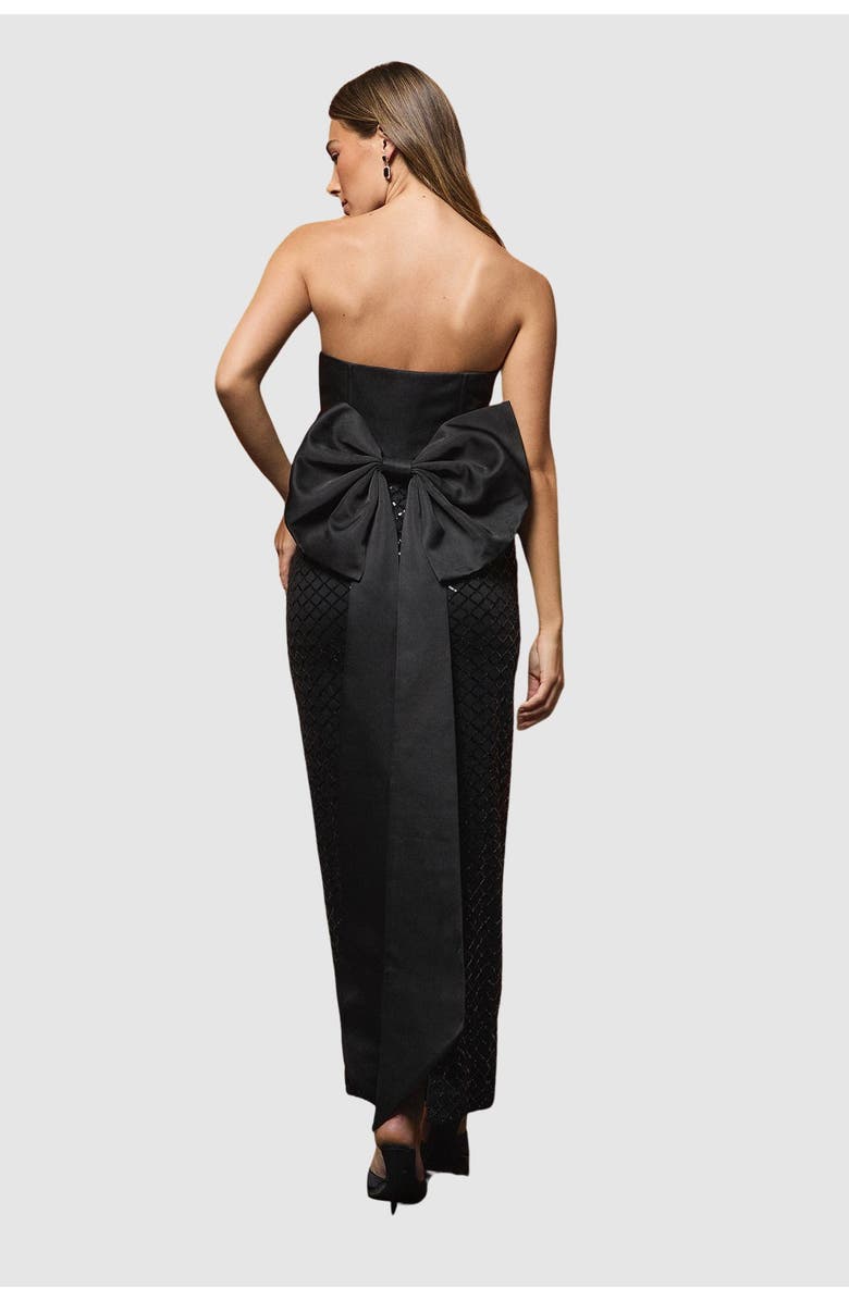 Coast Sequin Bandeau Column Dress, Alternate, color, Black