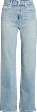 PAIGE Stevie High Waist Ankle Straight Leg Jeans