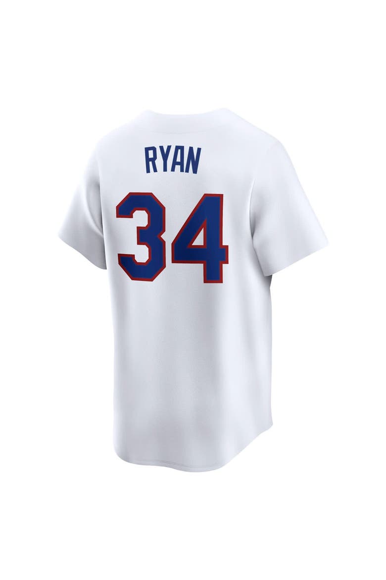 Men's Nike Nolan Ryan White Texas Rangers Throwback Cooperstown Collection Limited Jersey, Alternate, color, White