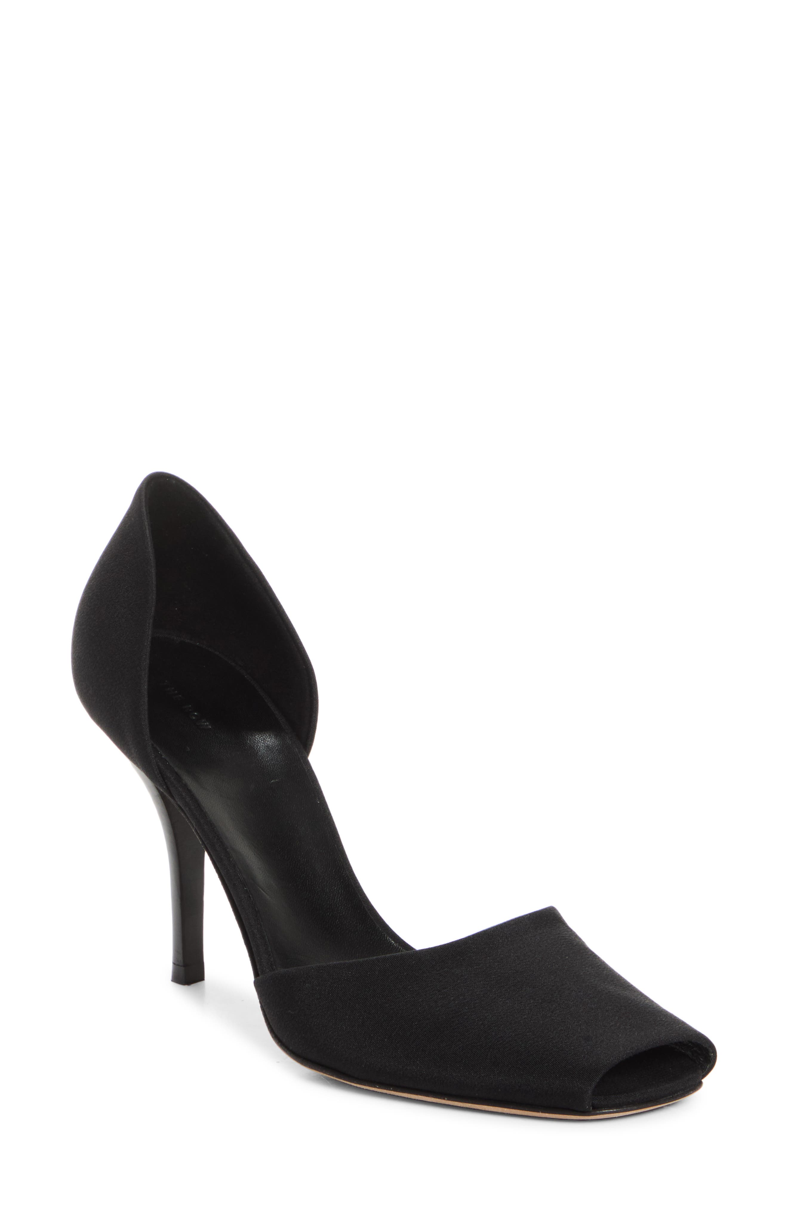 Noor Pointed Toe d'Orsay Pump, Main, color, BLACK