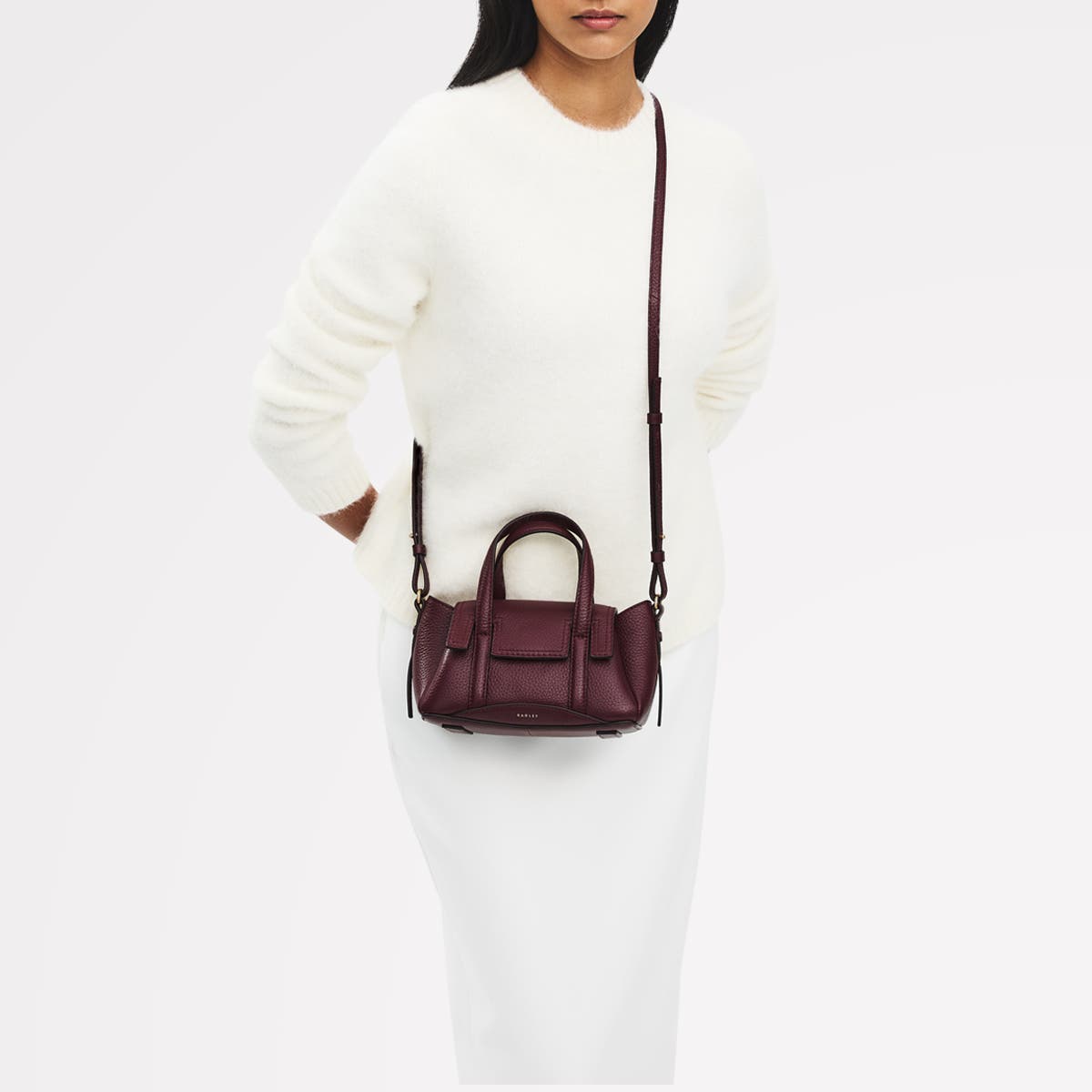The Chancery Small Flapover Satchel Bag, Alternate, color, Dark Cherry