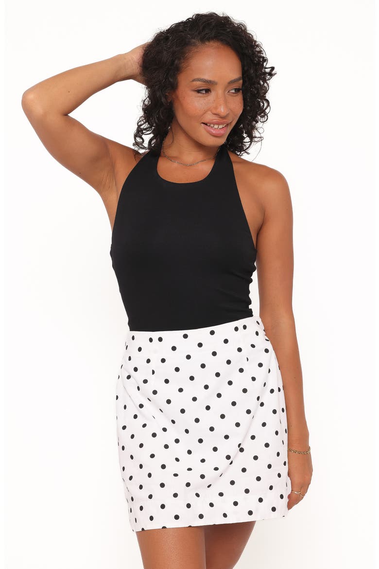 Luna Polka Dot Miniskirt, Alternate, color, WHITE POLKA DOT
