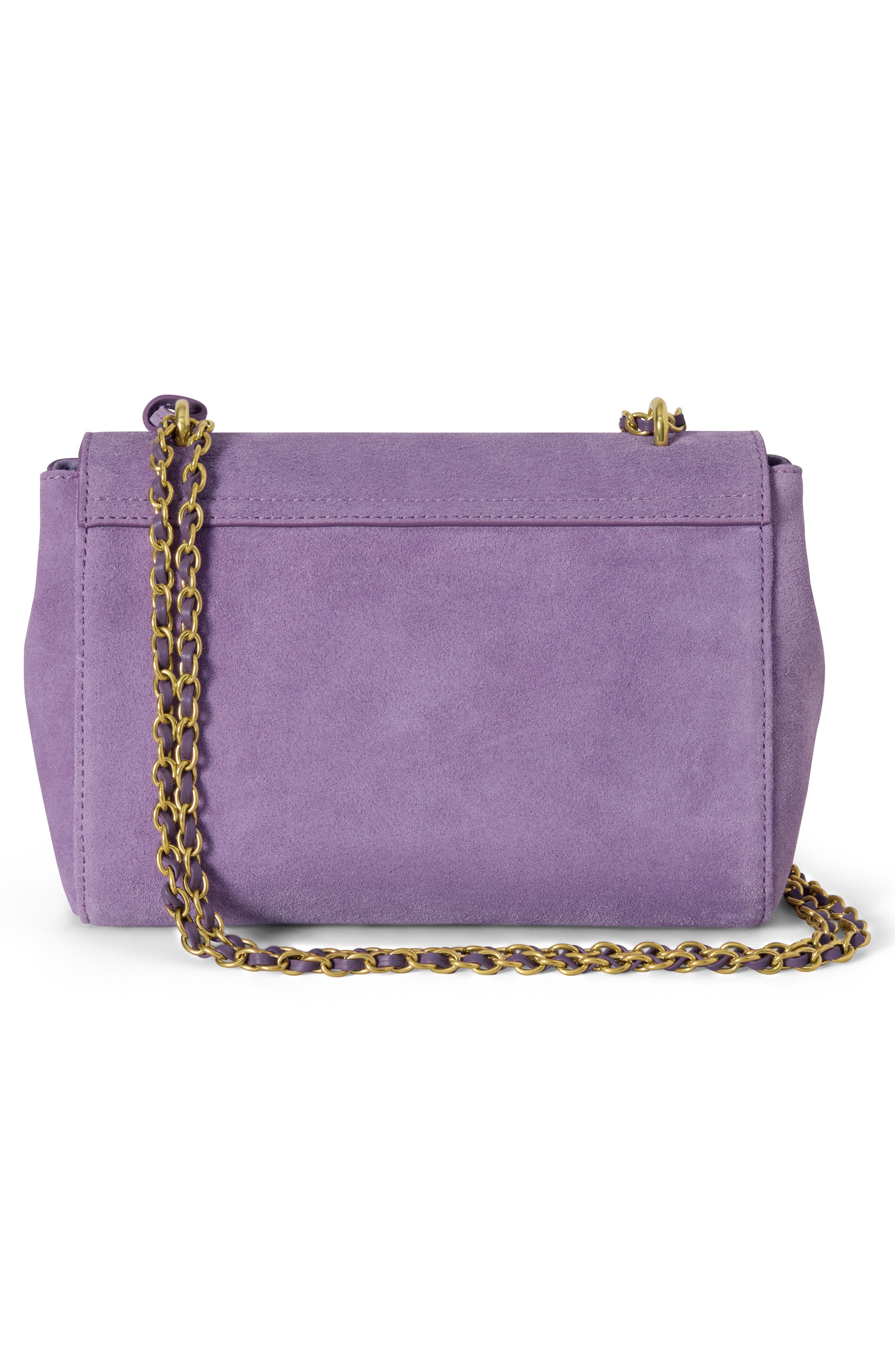 Lily Suede Crossbody Bag, Alternate, color, HAZY LILAC