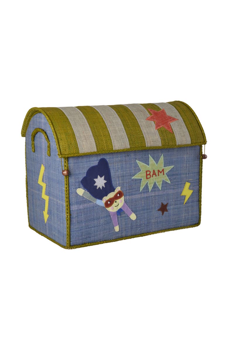 10004222 Raffia Toy Baskets Hero Set 3pc, Alternate, color, Blue