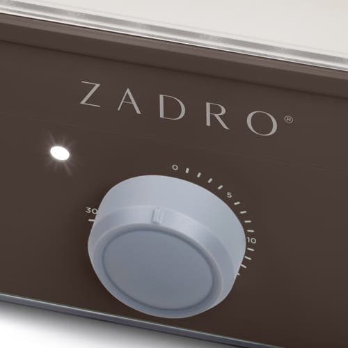 Zadro Countertop Towel Steamer With Tongs In Chocolate