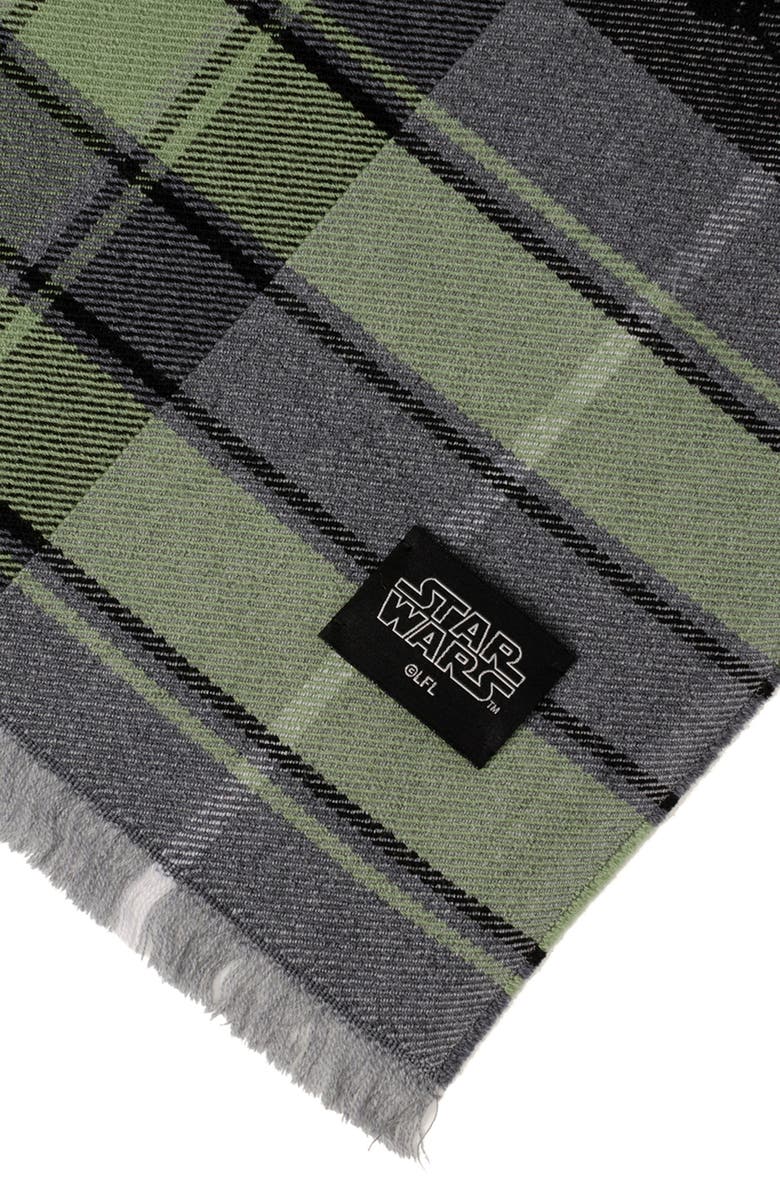 Cufflinks, Inc. Star Wars<sup>™</sup> - The Child Plaid Merino Wool Scarf, Alternate, color, Gray