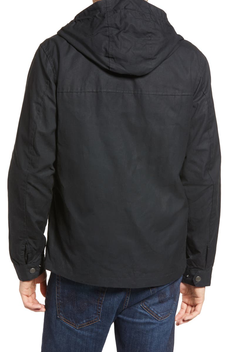 Bridge & Burn BRIDGE AND BURN Marshall Water Resistant Waxed Cotton HoodedJacket, Alternate, color,