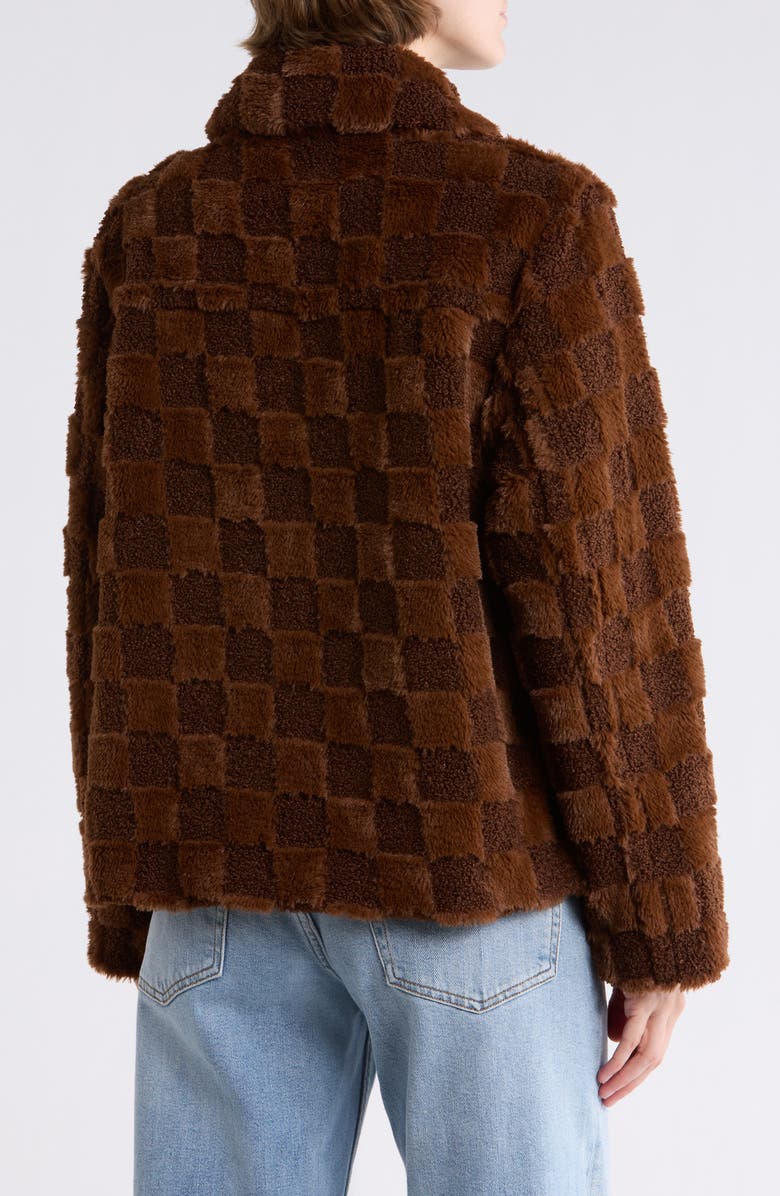 Love Token Suki Faux Fur Jacket, Alternate, color, Brown