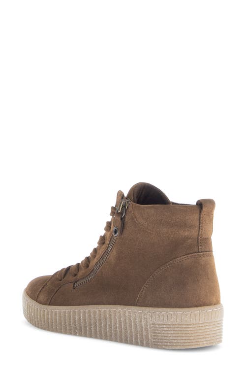 Gabor High Top Sneaker In Brown
