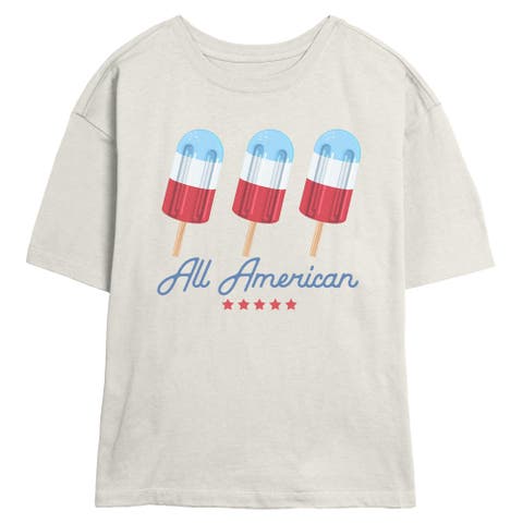 Junior's All American Ice Pops Short Sleeve Skimmer T-Shirt