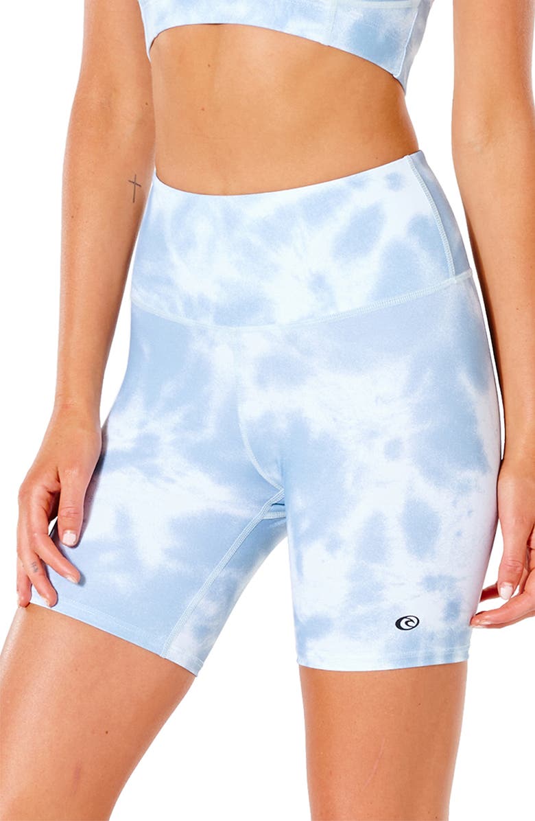 Rip Curl Mid Rise Tie Dye Pocket Bike Shorts, Alternate, color,