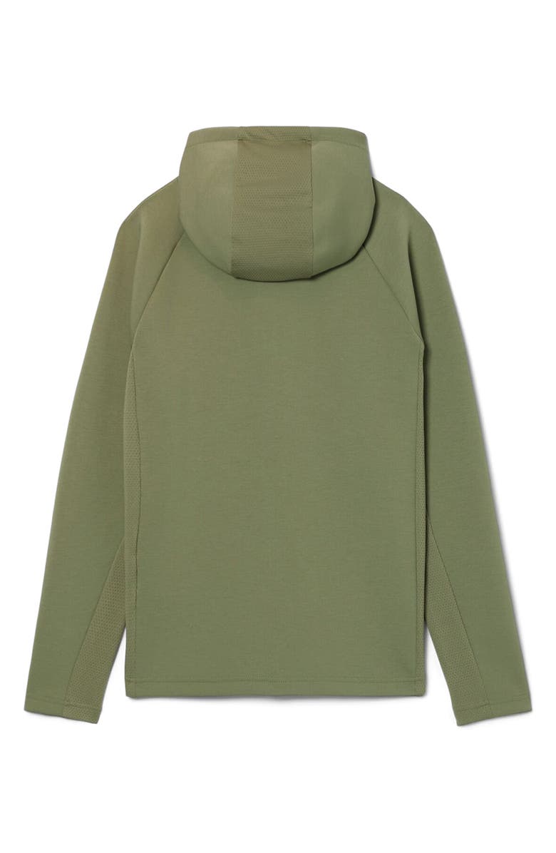 Lacoste Tennis Ventilated Zip Hoodie, Alternate, color, Khaki/ Khaki
