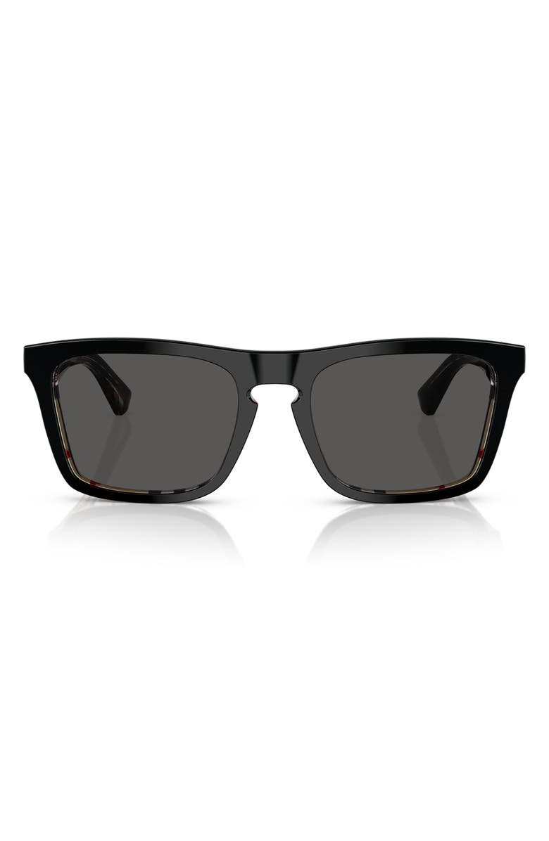 Burberry 57mm Square Sunglasses, Main, color, Dark Grey