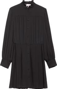 Valentino Garavani Long Sleeve Silk Georgette Shirtdress