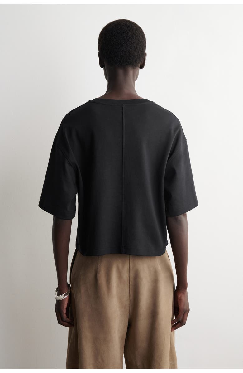 COS Oversized Boxy Cotton T-Shirt, Alternate, color, Black