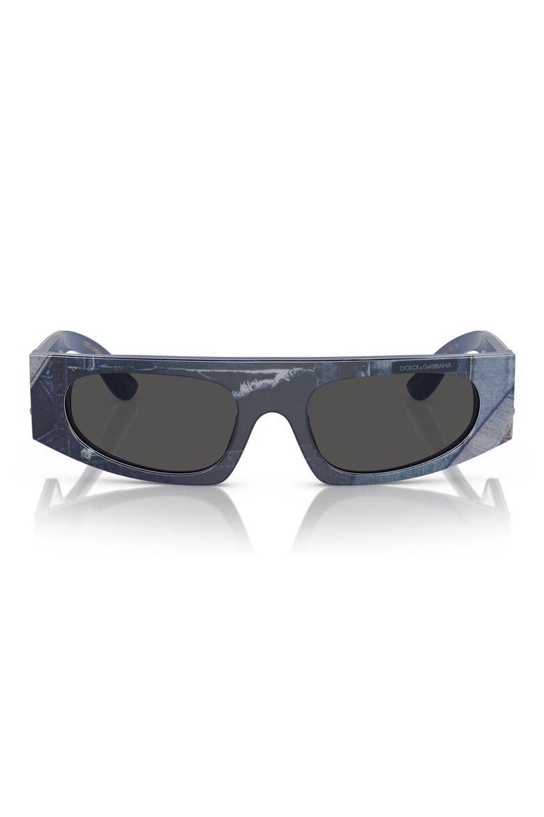 54mm Rectangular Sunglasses, Main, color, DARK GREY