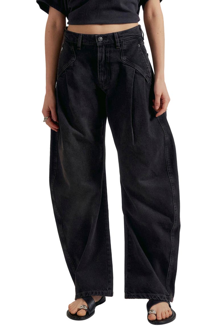 Golden Hour Low Rise Wide Leg Jeans, Main, color, ESPRESSO