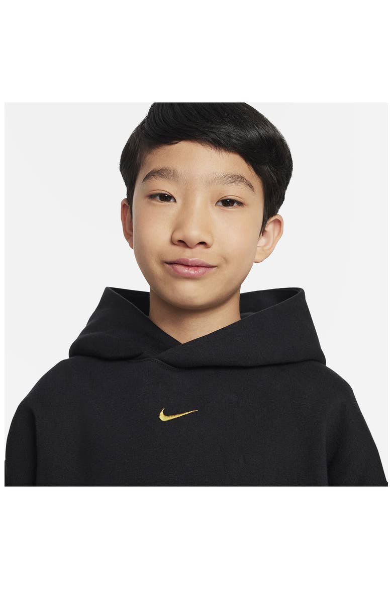 Kids' Basketball Hoodie, Alternate, color, BLACK/ BRONZINE