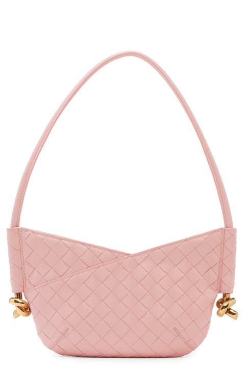 Mini Solstice Intrecciato Leather Hobo Bag