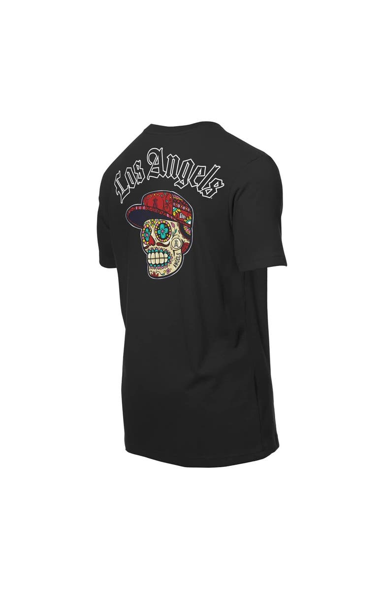 New Era Men's New Era Black Los Angeles Angels Sugar Skulls T-Shirt, Alternate, color, 