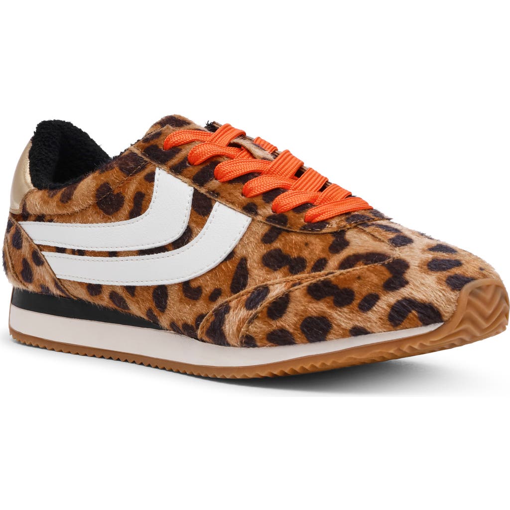 Dolce Vita Dv By  Hype Faux Shearling Lined Sneaker In Animal Print