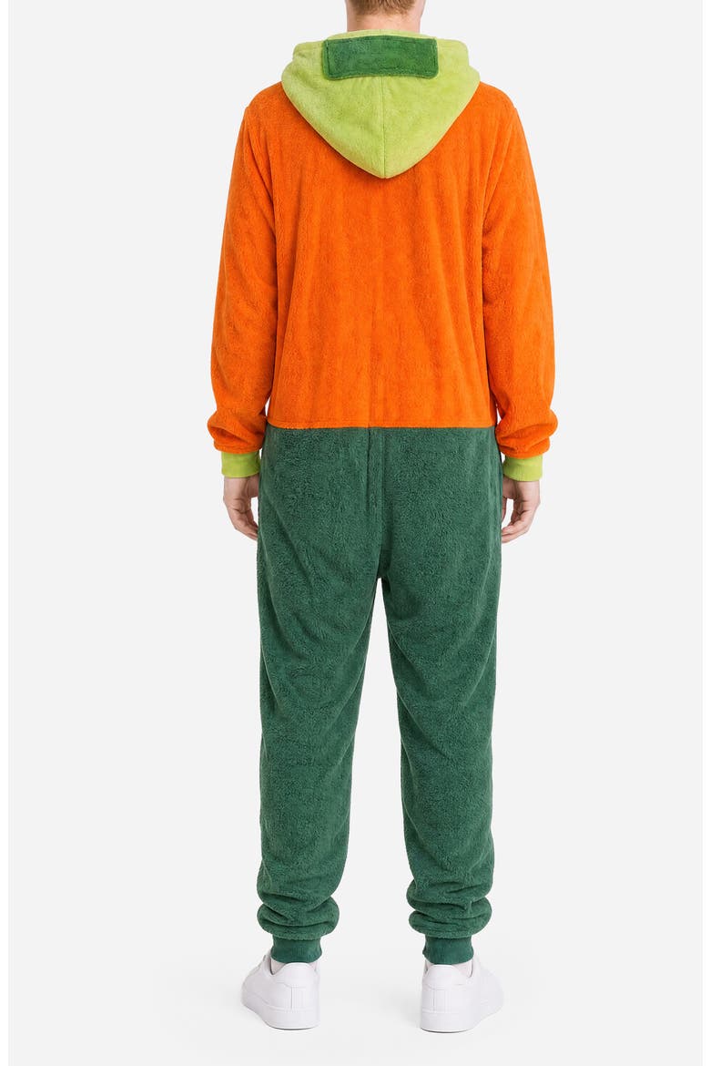 South Park Kyle Fleece Hooded Jumpsuit, Alternate, color, ORANGE